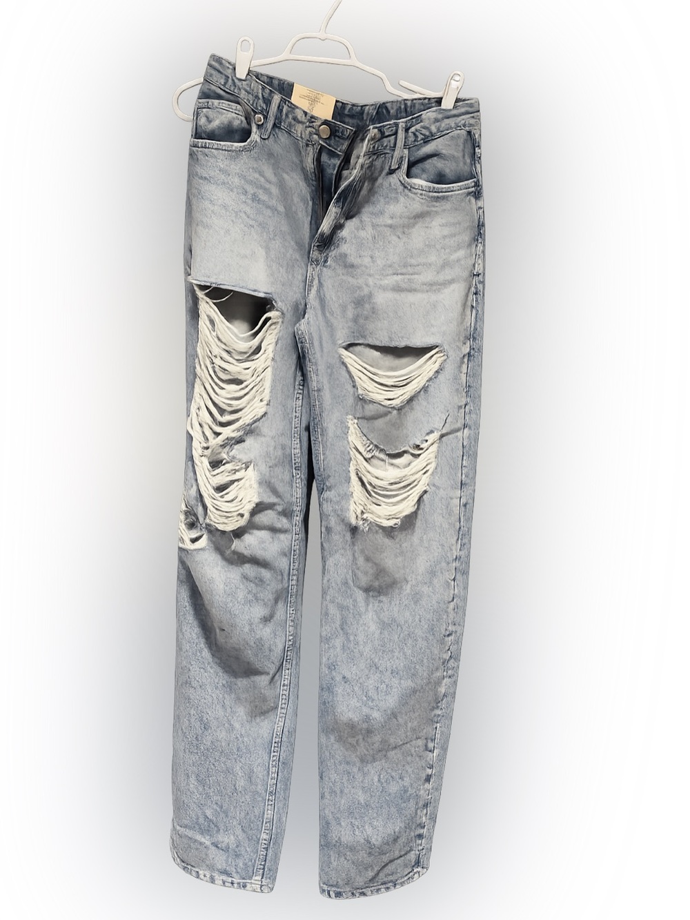 H&M NWT Women’s Baggy Distressed Wide leg Jeans Size 6
